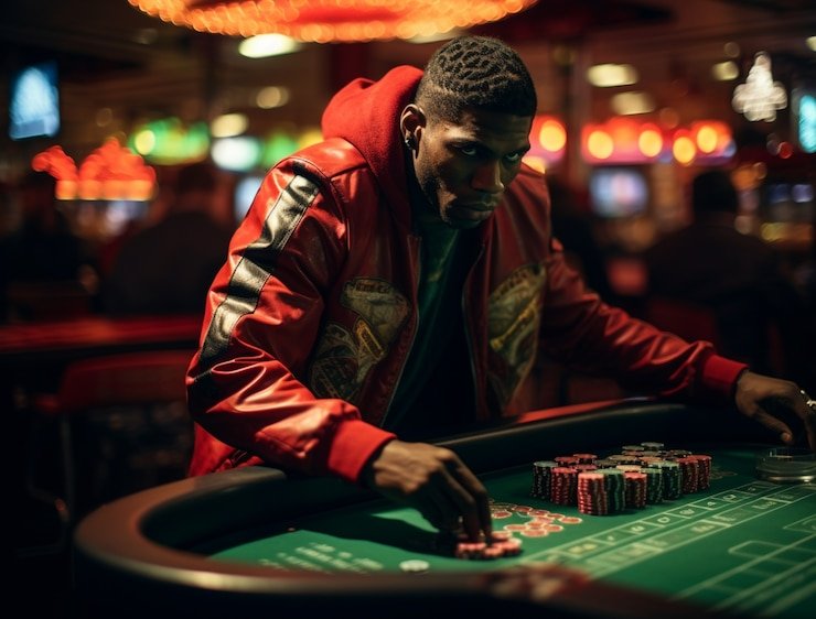 Antarmuka meja Baccarat langsung dengan dealer dan statistik putaran